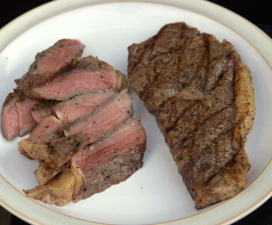 Steak from Pellet Grill Traeger